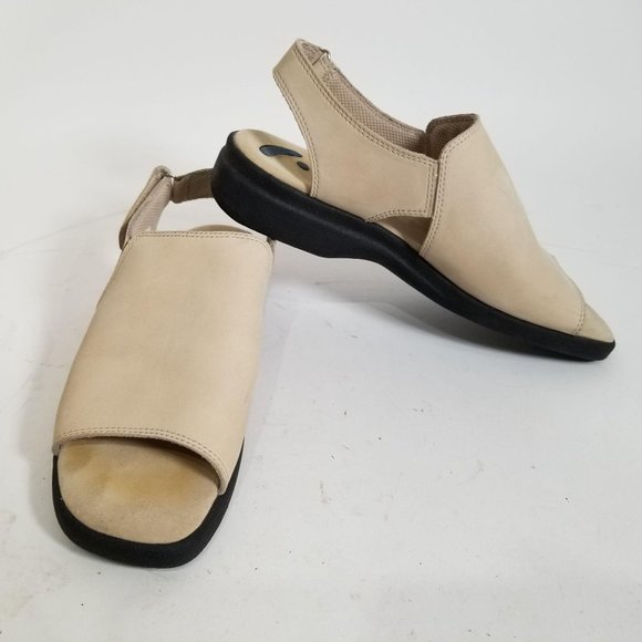 Eurostep Sling Back Sandal 8.50M Beige Leather - Picture 1 of 11